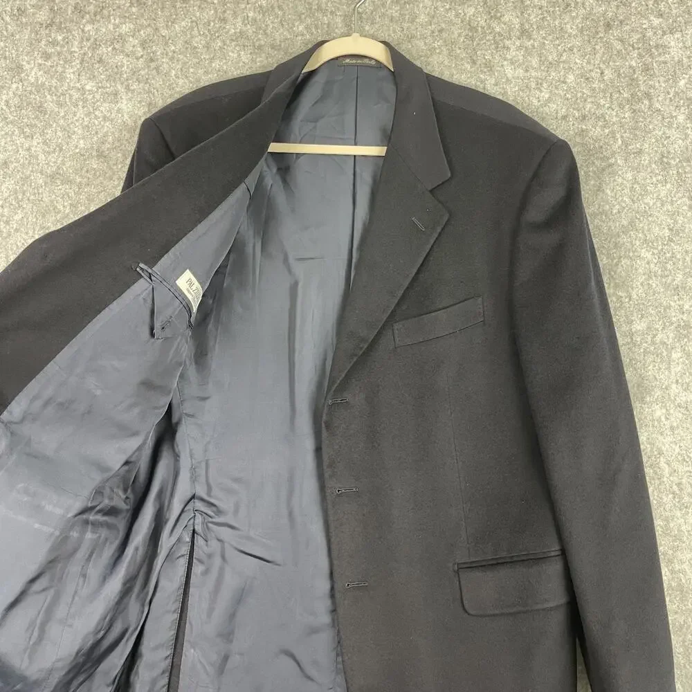 Pal Zileri Cashmere Blazer Sport Coat‎ Mens 56IT 46US Blue 3 Button Italy Made